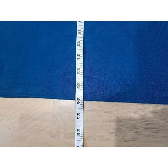 Vintage Linea by Louis Delliolio Wool Blend Blue Knit Skirt Pencil Size XS - Picture 9 of 9